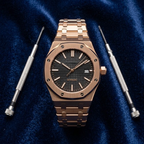 Rose gold octagonal - octagonal, automatic