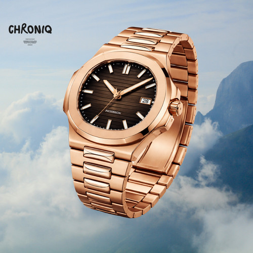 Automatic steel watch rose - watch,
